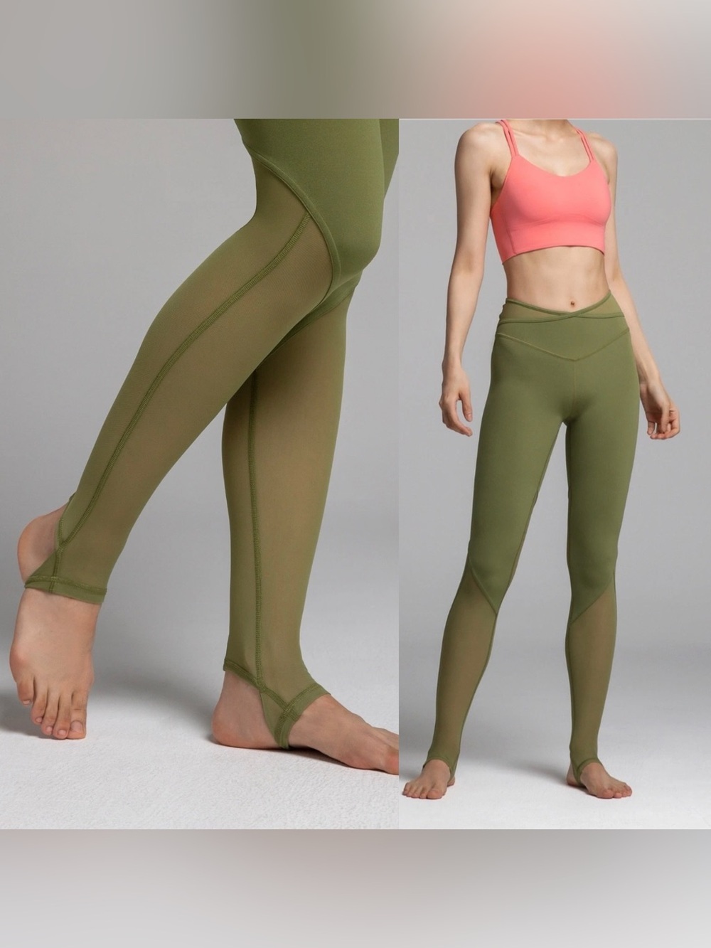 Lululemon Nulu and Crisscross Mesh Stirrup Tight Leggings | Size 8